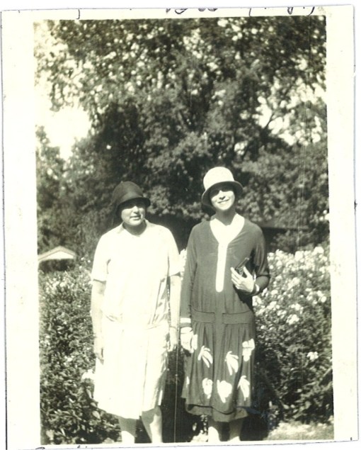 Berthe Girola (at right) and Mary Bradley, 1926. Donated by the Anderson family.